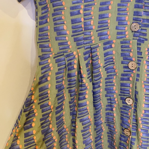 Vintage midi dress with lace collar in size Small - Picture 9 of 9